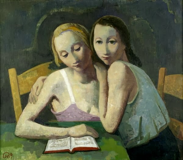 Reading and Art by Karl Hofer